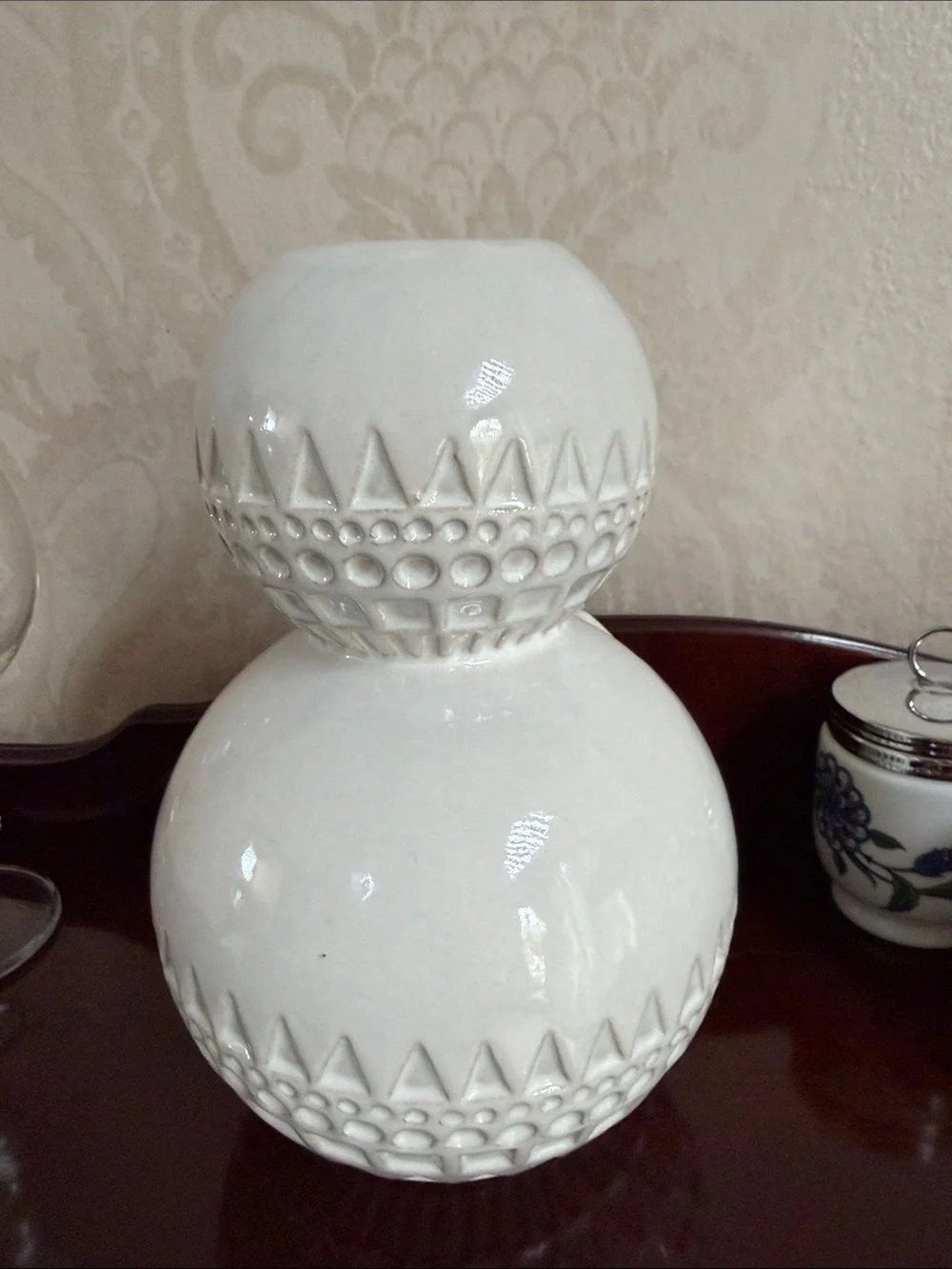 West Elm + Atelier Stella  double face white ceramic vase